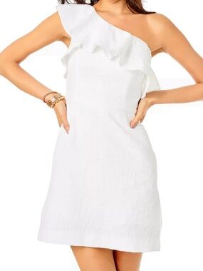NWT LILLY PULITZER SZ 2 PINEAPPLE PUCKER JACQUARD KIPTON ROMPER WHITE